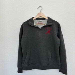 Stadium Charcoal Alabama Quarter Zip Pullover - Size Medium